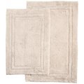 Superior Cotton 2-Piece Bath Rug Set  Stone BATHRUG-2PC-ST